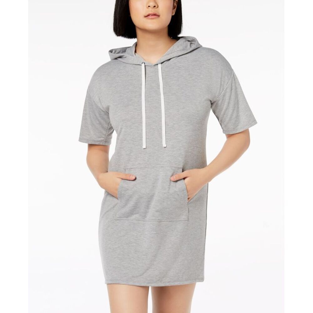 Material Girl Juniors Short Sleeve Hoodie Dress